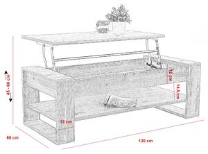 Konferenční stolek LARS dub artisan