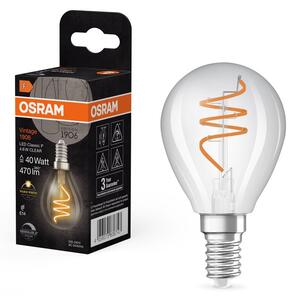 Čirá LED žárovka E14 4.6W VINTAGE CLASSIC P, teplá bílá