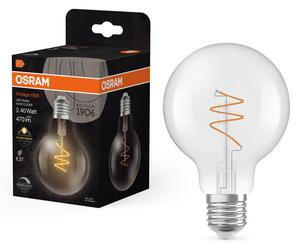Čirá LED žárovka E27 4.6W VINTAGE GLOBE, teplá bílá