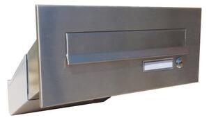 DOLS D-041-Z - nerezová poštovní schránka k zazdění, se jmenovkou a zvonkovým tlačítkem