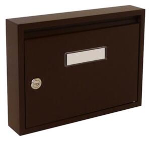 Poštovní schránka DLS-E-01_H, vhoz formát A4, interierové schránky, hnědá RAL 8017