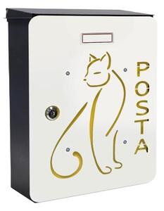 MIA box Cat Y - poštovní schránka s výměnným krytem a jmenovkou, kočka