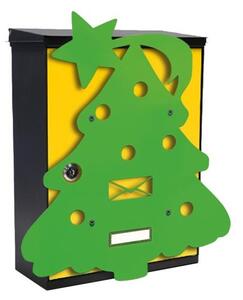 MIA box Green tree Y - poštovní schránka s výměnným krytem a jmenovkou, strom