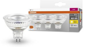 3 ks LED reflektorová bodovka GU5.3 6,5 W BASE, teplá bílá