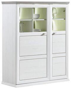VYSOKÁ KOMODA, šedá, bílá, 110,2/134,3/43 cm Hom`in - Vysoké komody