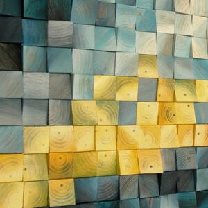 Dřevěný obraz mozaika Mořský drak 120x48cm