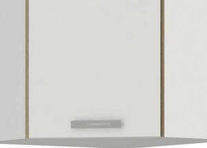 Horní rohová kuchyňská skříňka Latte 60/60 NAR, bílý lesk, šířka 60 cm
