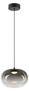 LED Lustr na lanku VASO LED/4W/230V pr. 18 cm černá/kouřová
