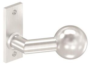 Feldmann 56643-240 - nerezová pevná lomená dveřní koule s hranatým štítkem, pro křídlové branky a dveře