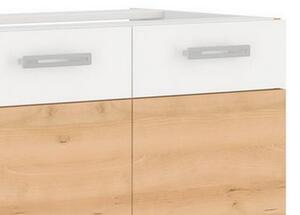 Kuchyňská dřezová skříňka Iconic 80ZL2F, buk iconic/bílý mat, šířka 80 cm