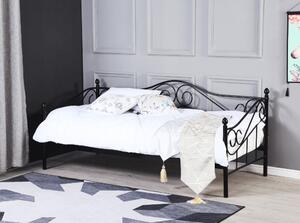 Jednolůžková postel 90 cm Danina (černá) (s roštem). Vlastní profesionální přeprava až k Vám domů 1016019