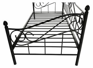 Jednolůžková postel 90 cm Danina (černá) (s roštem). Vlastní profesionální přeprava až k Vám domů 1016019