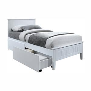 Jednolůžková postel 90 cm Minea (bílá) (s roštem). 1016026