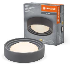 Šedé stropní svítidlo 13W ORBIS 300mm, teplá bílá