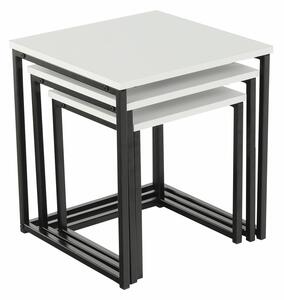 Set 3 ks konferenčních stolků Kastty typ 3 (bílá + černá). Vlastní profesionální přeprava až k Vám domů 1016032