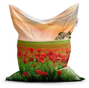 Sablio Sedací vak Classic Pole vlčích máků 2 - 150x100 cm