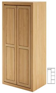 Dubová šatní skříň s funkcí pomalého dovírání dveří SF302 šířka 90 cm