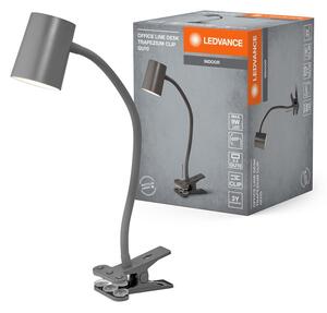 Tmavě šedá stolní lampa s klipem GU10 9W OFFICE TRAPEZIUM