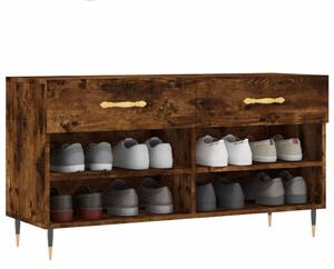 Botník kouřový dub 102 x 35 x 55 cm kompozitní dřevo