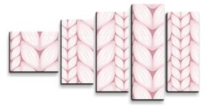 Sablio Obraz - 5-dílný Pletení ve fuchsiové barvě - 100x60 cm