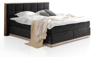 Boxspring postel 200x200 z masivu Levante černá - Skladem