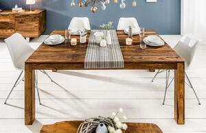 Moebel Living Masivní sheeshamový rozkládací jídelní stůl Aspen 160–240 cm