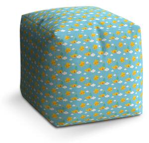 Sablio Taburet Cube Hvězdy a měsíce - 40x40x40 cm