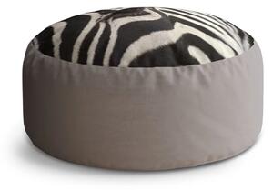 Sablio Taburet Circle Detail zebra: 38x48 cm