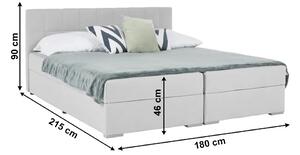 Manželská postel Boxspring 180 cm Ferrati (šedohnědá). 1016099