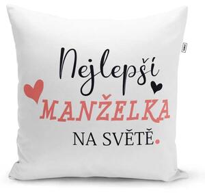 Sablio Polštář Nejlepší manželka na světě: 40x40 cm