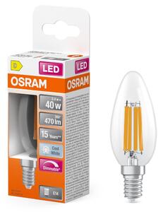 Stmívatelná LED žárovka E14 4,8 W CLASSIC B, studená bílá OSRAM