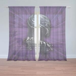 Sablio Záclony BLACK PANTHER z profilu Fialový: 2ks 150x250cm