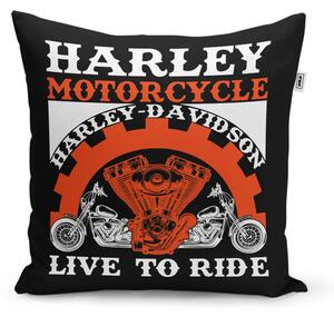 Sablio Polštář Harley-Davidson Live to ride - 40x40 cm