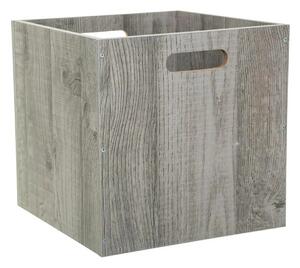Úložný box Wood, 31x31x31 cm, šedá