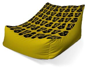 Sablio Sedací vak Lounge Star Wars Stormtroopeři Pattern na žluté - 80 x 95 x 50 cm