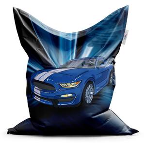 Sablio Sedací vak Mustang Modré pozadí - 150x100 cm