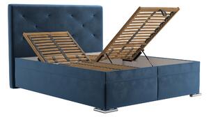 Manželská postel 160 cm BRW Chyren (tmavě modrá) (s roštami a úl. prostorem). 1088069