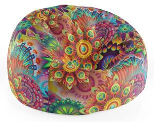 Sablio Sedací vak Cocoon Barevné obrazce - 75 x 45 x 35 cm