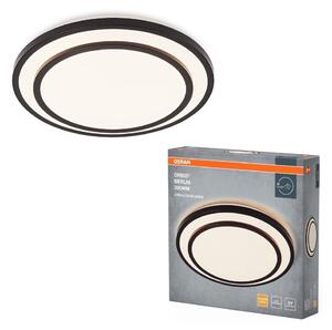 Černé LED stropní svítidlo 24 W BERLIN 390 mm, teplá bílá OSRAM
