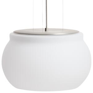 Kave Home Stříbrné kovové závěsné LED světlo Leruna Ø40 cm