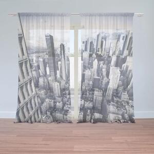 Sablio Záclony Mrakodrapy 2: 2ks 130x250 cm - řasící stuha 50 mm