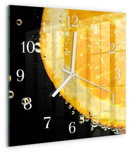 Skleněné hodiny Citronová zskb-30x30-00083008