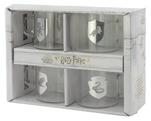 Sada skleněných espresso hrnků Harry Potter - Erby kolejí