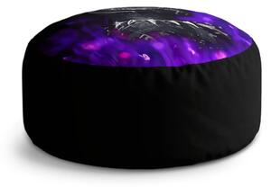 Sablio Taburet Circle BLACK PANTHER Fialová luminescence: 38x48 cm