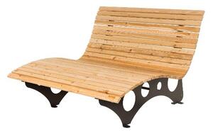 Home Deluxe Dřevěné vlnité lehátko Taiga (150 cm) (100397803001)