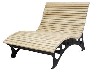 Home Deluxe Dřevěné vlnité lehátko Taiga (120 cm) (100397803002)