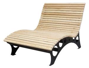 Home Deluxe Dřevěné vlnité lehátko Taiga (120 cm) (100397803002)