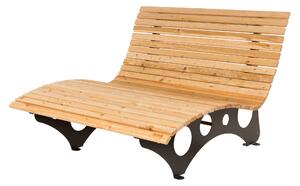 Home Deluxe Dřevěné vlnité lehátko Taiga (150 cm) (100397803001)