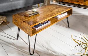 Moebel Living Masivní mangový konferenční stolek Remus 100x50 cm
