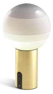 Marset - Dipping Light Portable Off-White/Brushed Brass - Lampemesteren